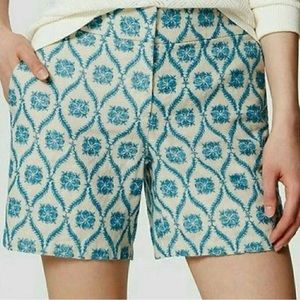 LOFT Size 00 Riviera Shorts with embroidered detail